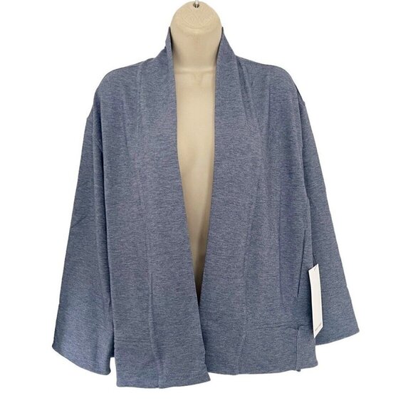 Ministry of Supply Women's Sz S Fusion Terry Cardigan Light Blue NWT - Picture 2 of 8